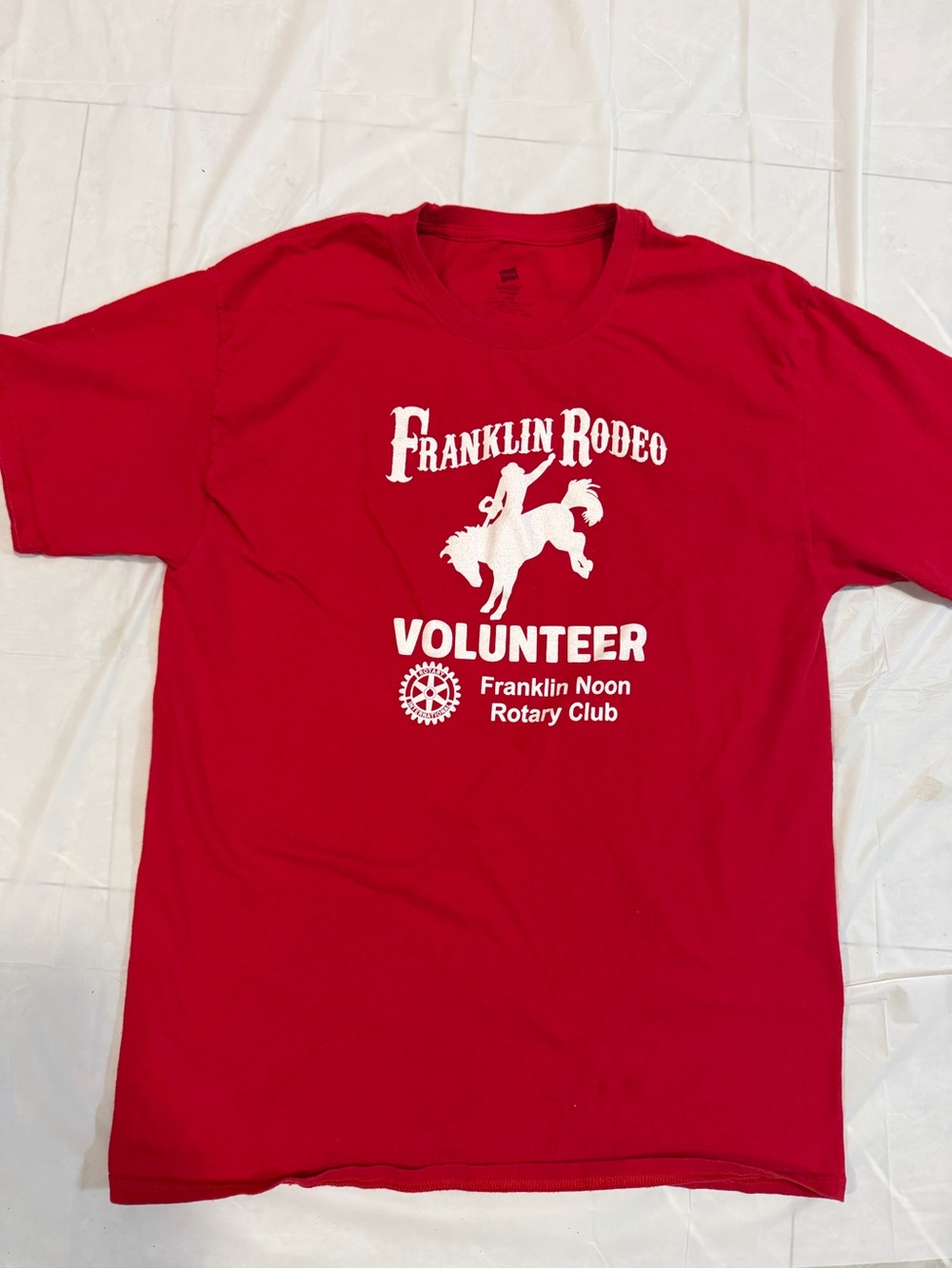 Hanes Red Franklin Rodeo Volunteer Tee